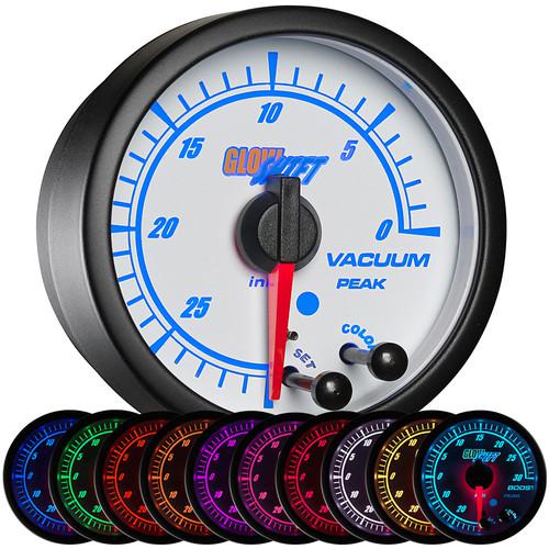 52mm stepper motor vacuum vac gauge w. 10 color white dial display