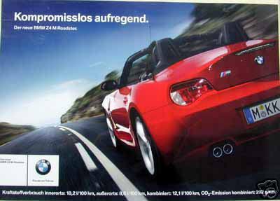 Original bmw car poster/z4 m power/print/race/red