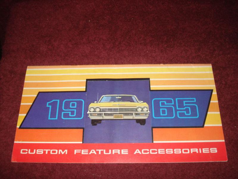 1965 chevrolet custom feature accessories catalog impala bel air biscayne orig