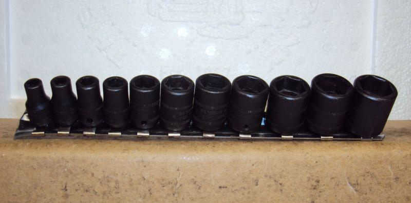 Snap on tools 1/4“ drive metric impact socket set - excellent