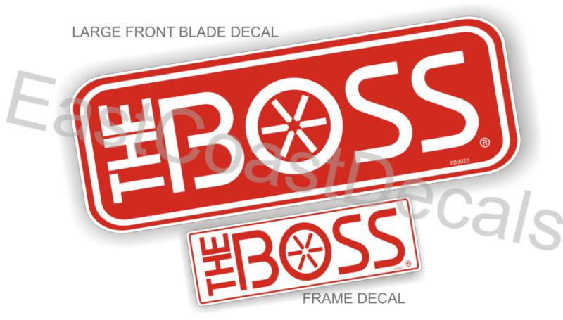 2 boss snow plow blade decal kit 1 blade 1 frame decal set +1 free american flag