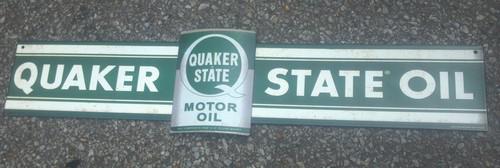 Quaker state motor oil vintage look hot rod metal sign man cave garage rat rod 