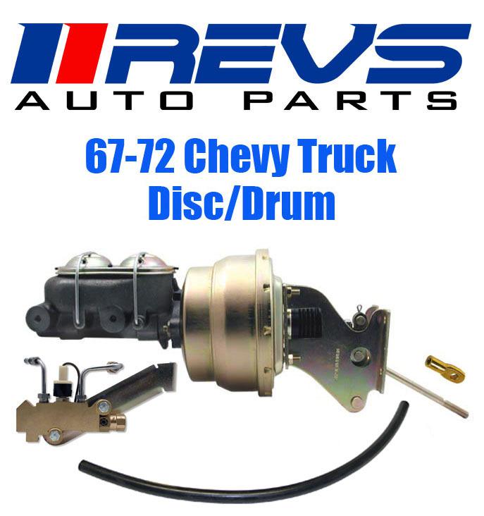 67-72 chevy gmc truck new 8" dual power brake booster kit for disc brakes sale