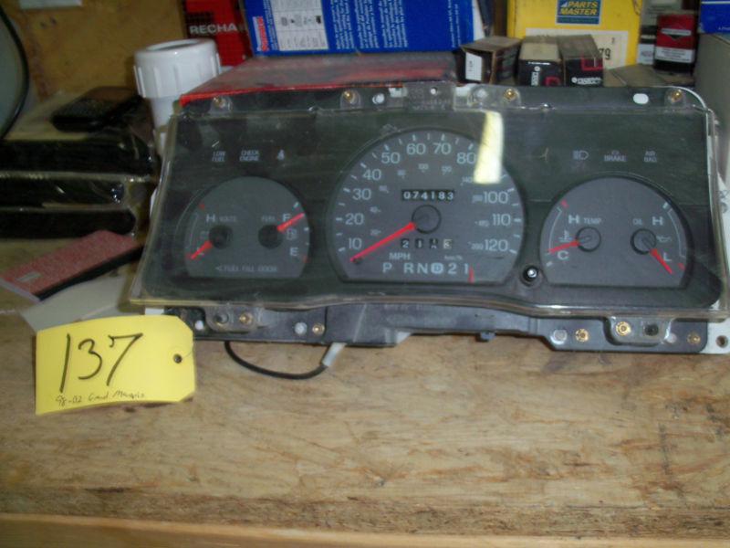 1998-2002 mercury grand marquis gauge instrument cluster speedometer only 74k 