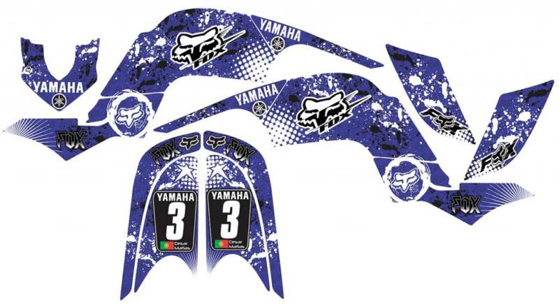 Yamaha raptor 660  graphics kit sticker raptor660 kit quad atv decals kit fox