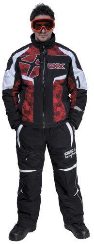 2013 ckx men's x-tronic snowmobile jacket black/red x-small