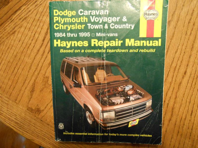 Haynes repair manual - caravan voyager town & country 1984 - 1995