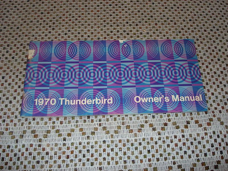 1970 ford thunderbird owners manual original t-bird nr