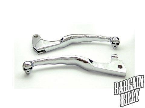 Yamaha virago xv750 1000 1100 chrome clutch brake skeleton skull levers controls