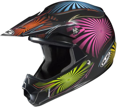 Hjc cl-xy whirl offroad/motocross youth helmet,mc28/pink/blue/black/red,small/sm