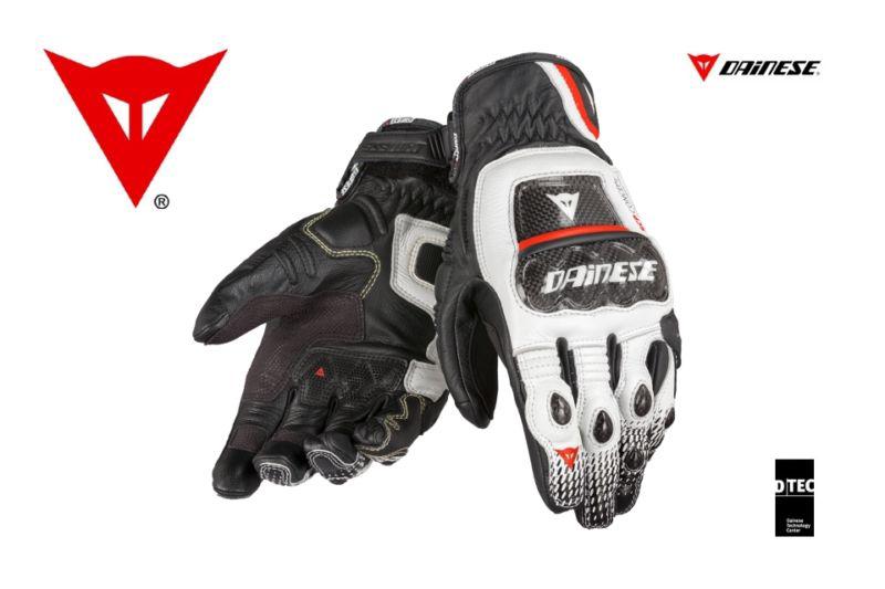 New - dainese guanto druids s-st -gloves-nero-bianco-rosso lava - size l