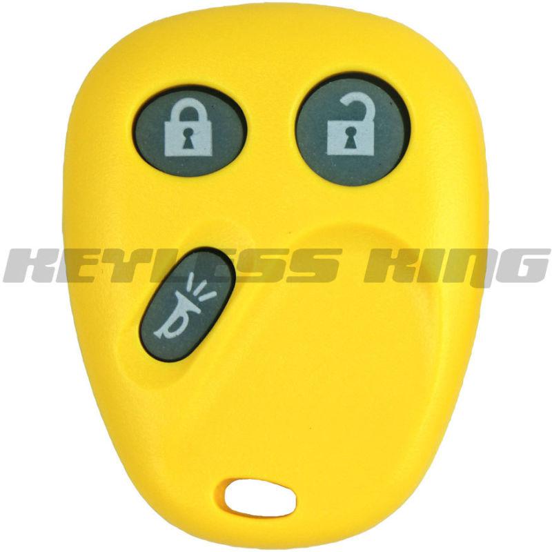 New yellow glow in dark replacement keyless entry remote key fob clicker control