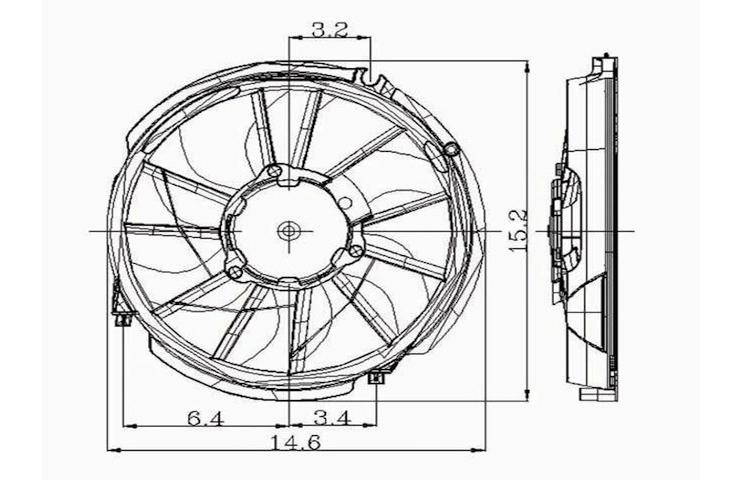 Radiator cooling fan assembly 96-07 ford taurus 96-05 mercury sable 5f1z8c607b