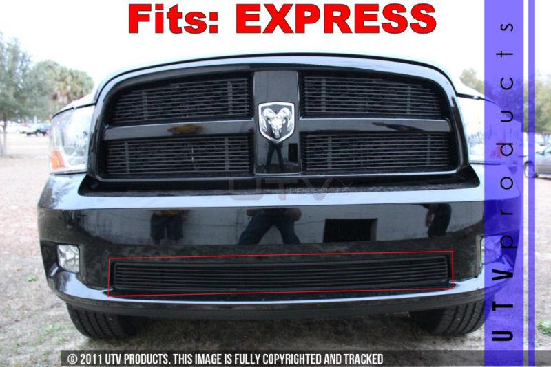 2009 - 2012 dodge ram express 1500 1pc bumper black billet grille kit