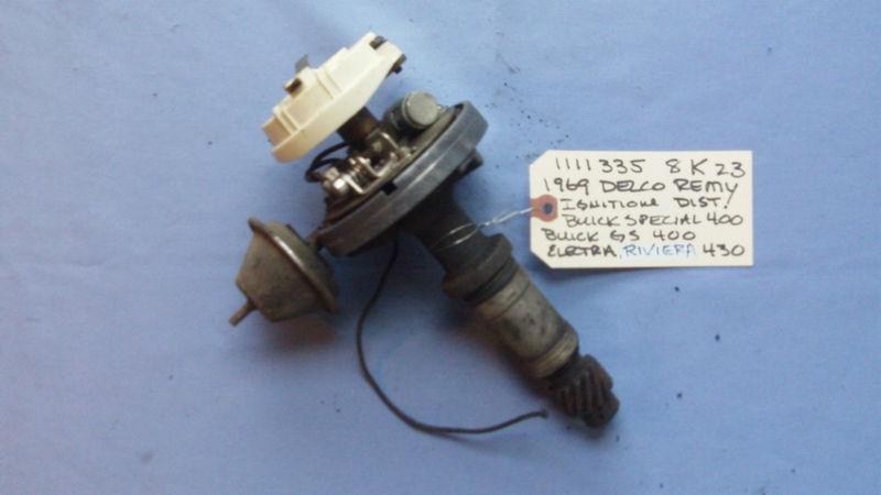 1111335 8 k 23 1969 delco remy buick special/gs 400 buick 430 distributor