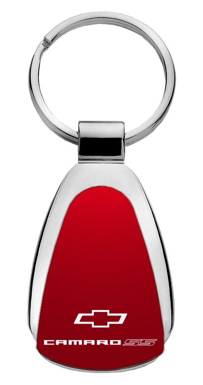 Chevy chevrolet camaro ss red tear drop key chain ring tag logo lanyard