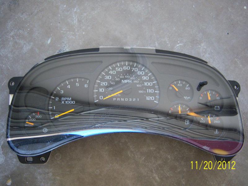 12k miles no exchange w trans temp silverado sierra gauge cluster 03 04 05 06 07