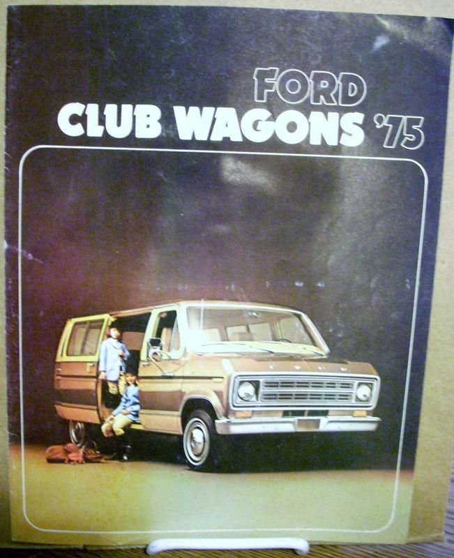 1975 75 ford club wagon van dealer sales brochure