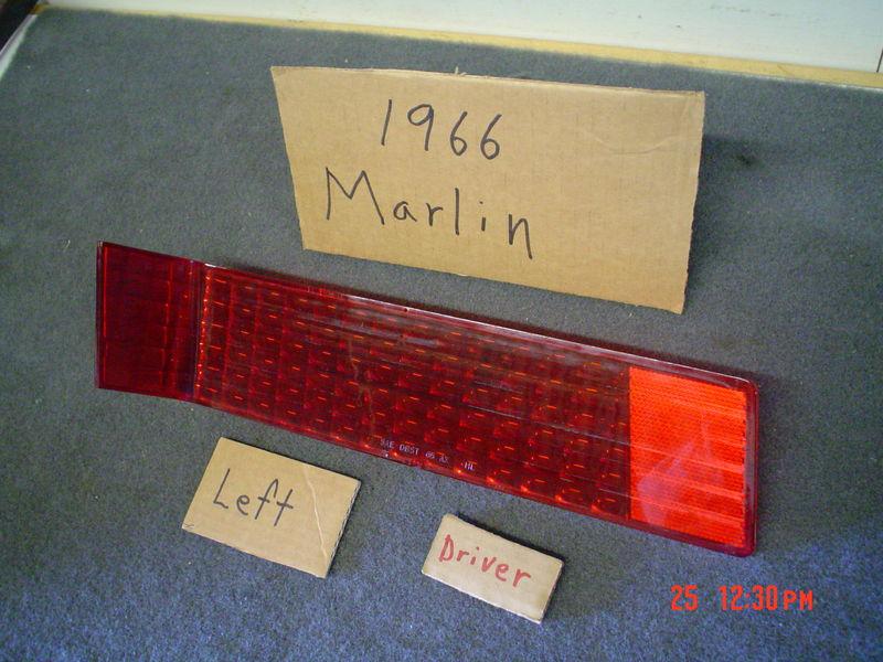 1966 amc marlin driver rear tail light lens 1965 65 66