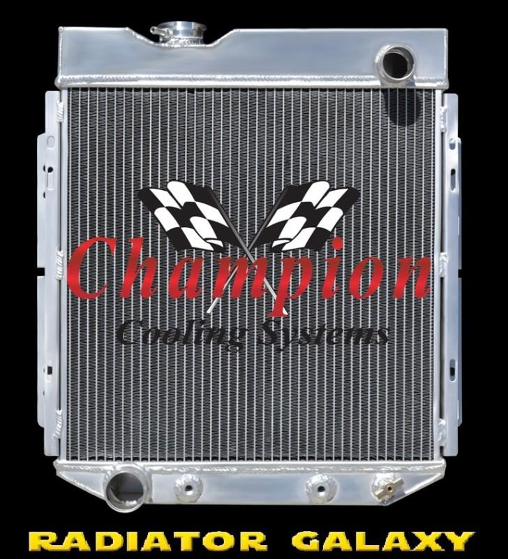 1960-1965 ford falcon (v8) 3 row champion pro series radiator 17" core cc251