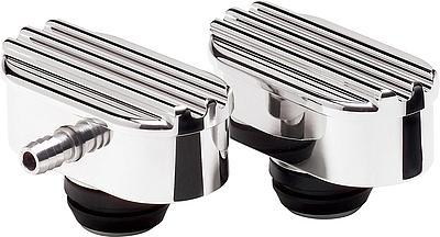 Bsp20950 billet specialties valve cover breathers polished ribbed each oval -