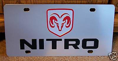 Dodge nitro stainless steel vanity license plate tag 