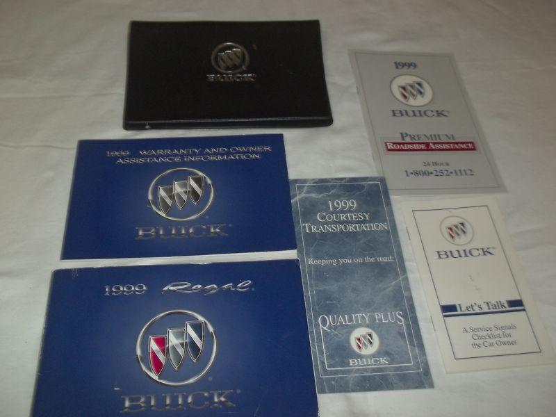 1999 buick regal owner manual 6/pc.set & black buick factory case.free s/h