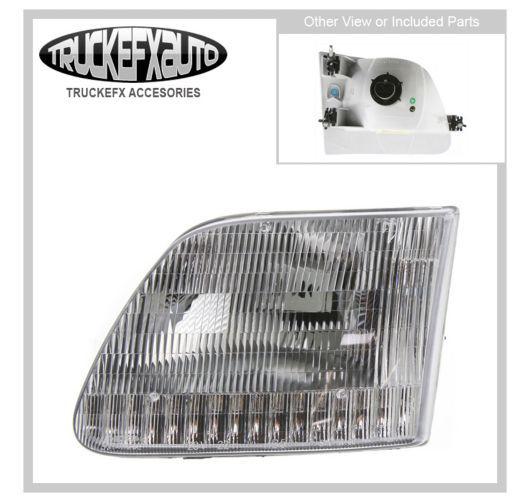Driving light with bulbs new clear lens left hand f150 truck f250 halogen lh car