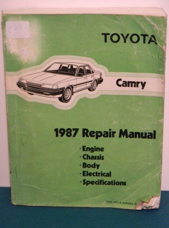 1987 toyota camry factory repair manual-engine,chassis,body,electrical,specs