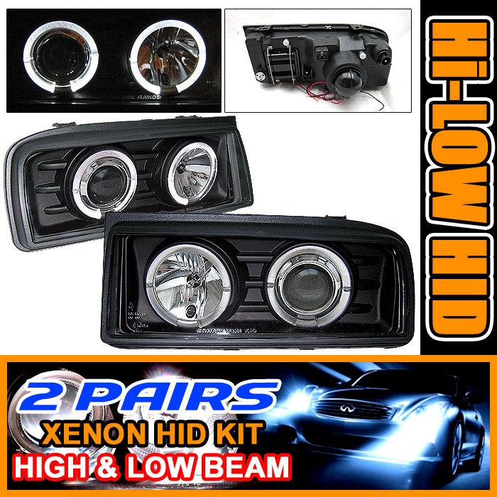 2 sets hid 90-95 vw corrado 2 halo projector headlights