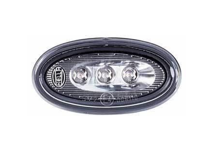 Hella side marker lamps - silver bezel - oval (single)-auto lighting accessories