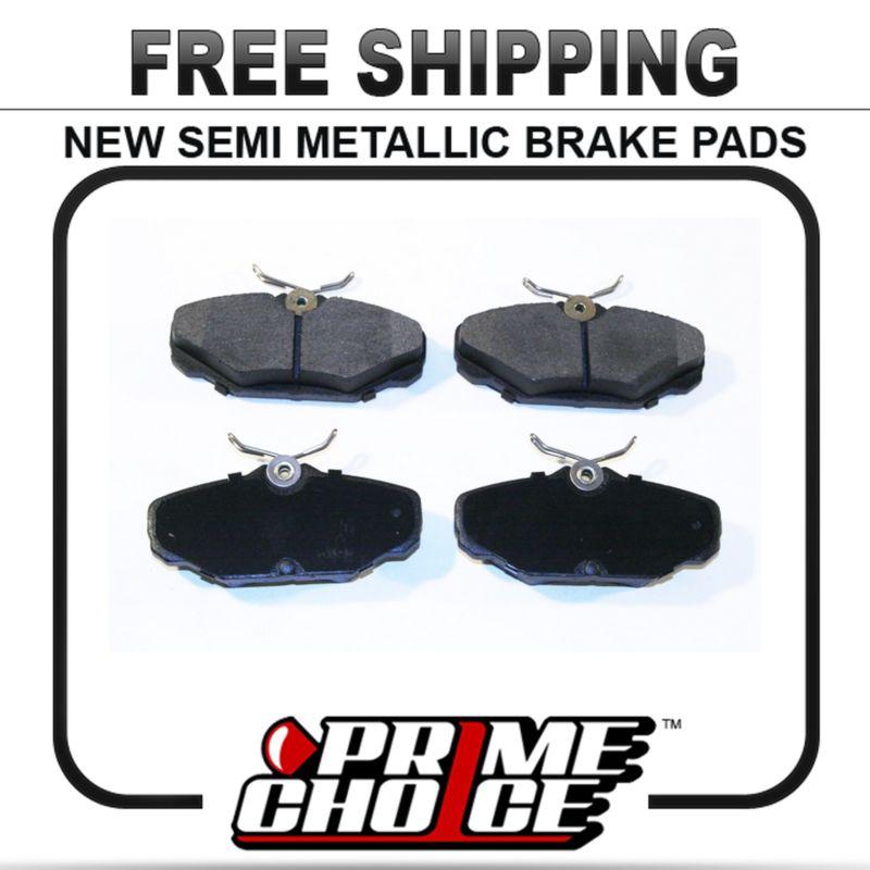 New premium complete set of rear metallic disc brake pads with shims