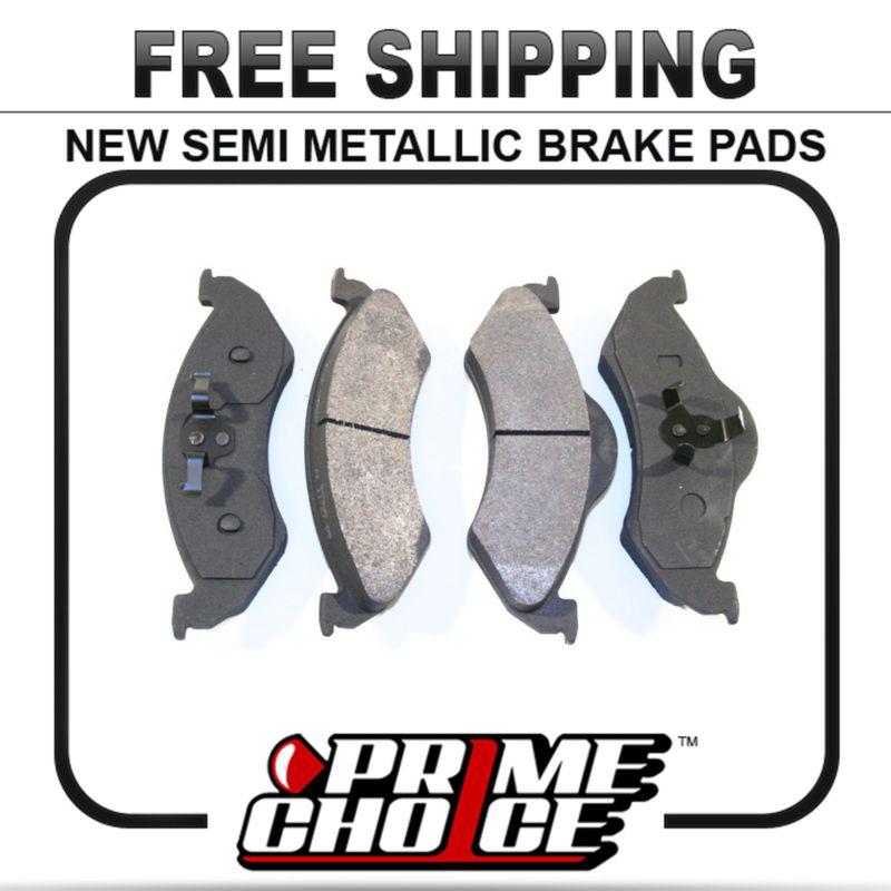 New premium complete set of front metallic disc brake pads with shims