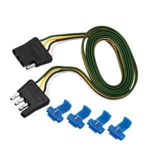 Tow-ready 4-flat plug loop w/ 4 wire taps, 60" 118045