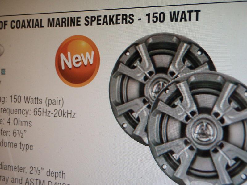 Marine stereo boat jensen speakers  150 watt coaxial electronics msx60rvr pairs