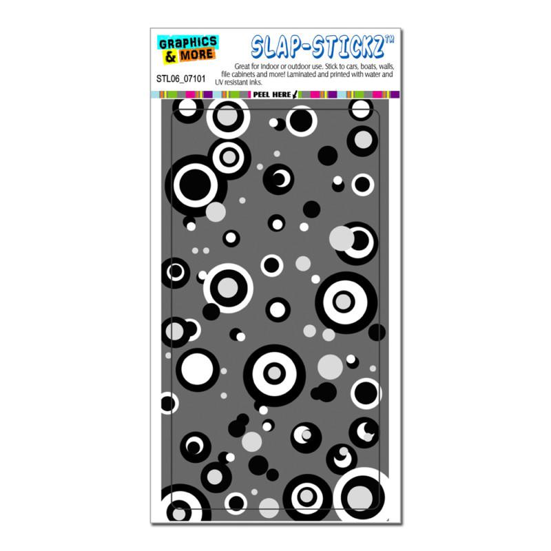 Circles dots black white gray - slap-stickz™ car window locker bumper sticker