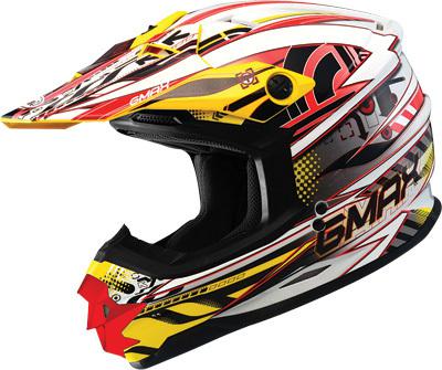 Gmax gm76x xenotron helmet white/red/yellow x g3767207