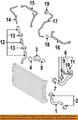 Volkswagen oem 3c0122051bd engine coolant hose/cooling system misc