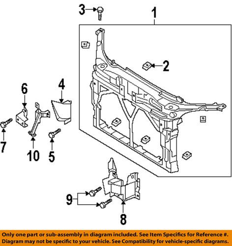 Mazda oem bp4k56251 radiator support-seal plate