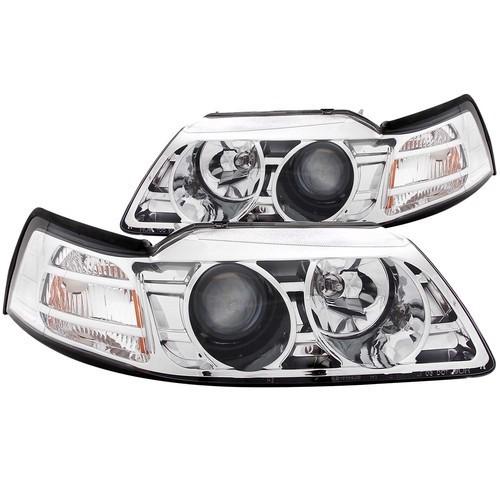 1999 - 2004 ford mustang projection headlights - pair / anzo