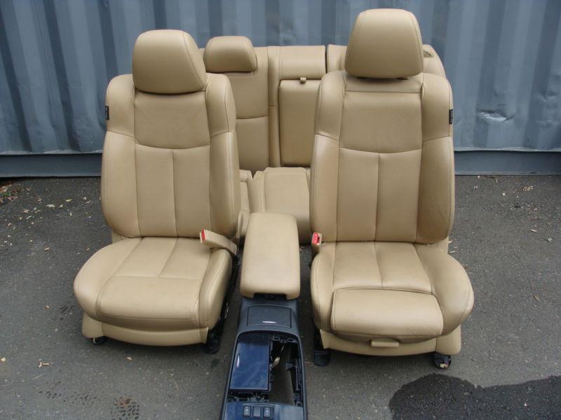 09-13 nissan maxima tan beige heated  leather front rear seats srs oem