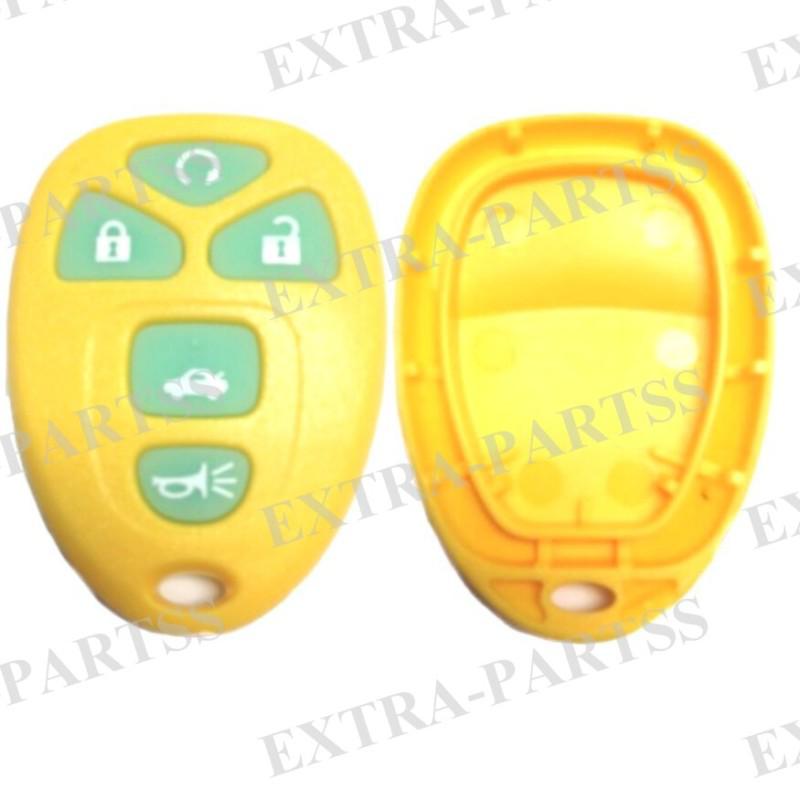 New yellow glow replacement gm keyless remote key fob shell case & pad clicker