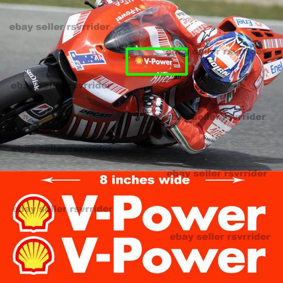 Shell v-power oil and lubricants decals