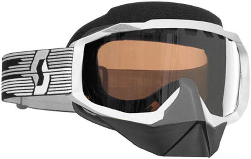 New scott hustle snowcross w/ rose acs thermal lens adult goggles,white,one size