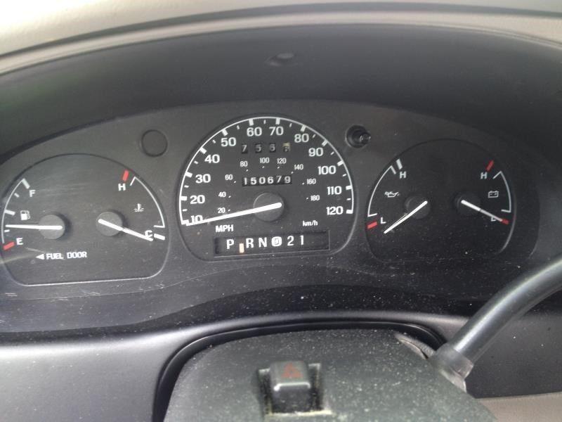 99 00 ford ranger speedometer cluster exc. ev mph w/o tach 342452