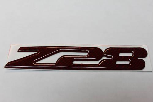 93-02 camaro red carbon fiber z28 fender emblem new