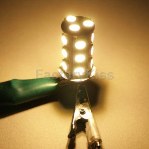 Gau 12v 5050-chip g4 18 smd led landscaping spot light bulb lamp warm white #47