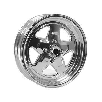 Summit racing fast-five polished wheel 15"x4" 4x4.25" bc set of 4