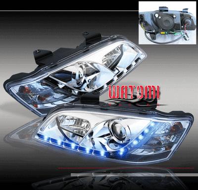 08-10 pontiac g8 gt drl led projector headlights chrome