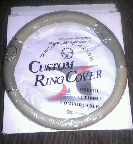 Sport type r tan/beige pu steering wheel cover, very nice, new